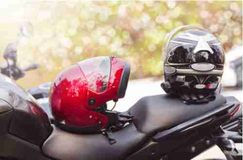 Motorcycle with helmets, Atlanta motorcycle accident lawyer concept