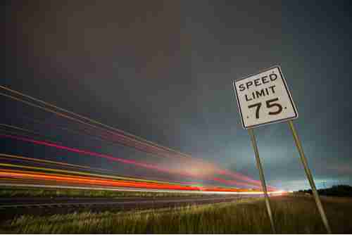 Speed Limit Sign On Highway, Concept of Decatur Speeding Accident Lawyer