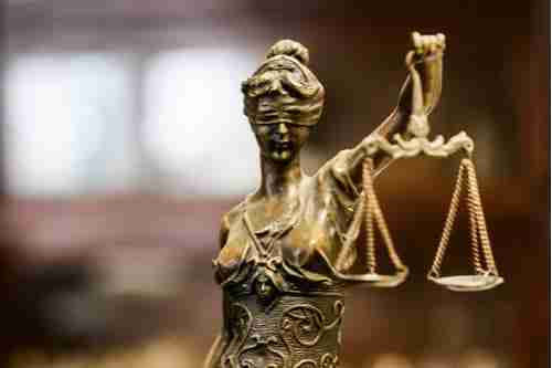 Justice Statue, Decatur Violent Crime Lawyer Concept