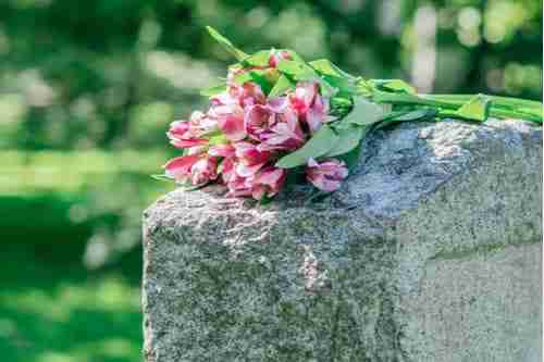 Grave Stone With Flowers, Concept Of Decatur Wrongful Death Lawyer