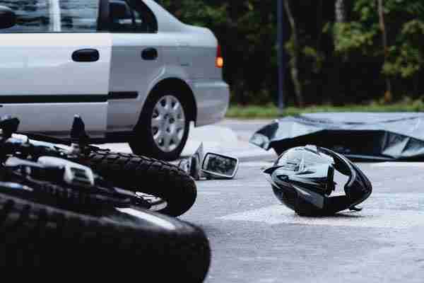 Motorcycle hit by car, North Decatur motorcycle accident lawyer concept